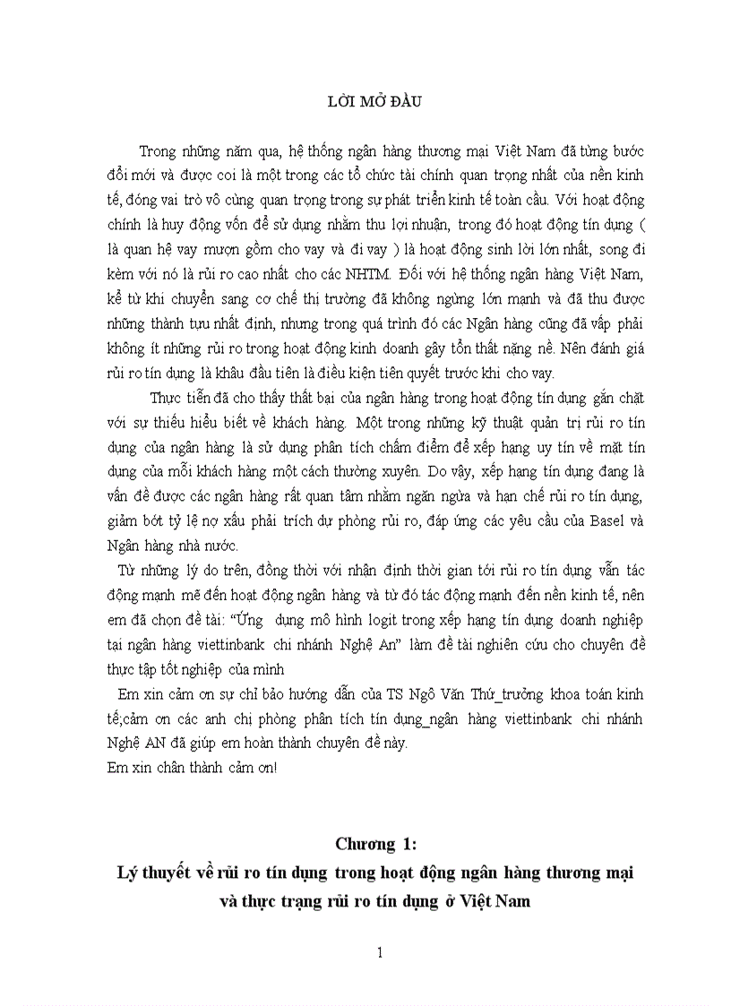 image for page Ứng dụng mô hình logit trong xếp hạng tín dụng doanh nghiệp tại ngân hàng viettinbank chi nhánh Nghệ An 1