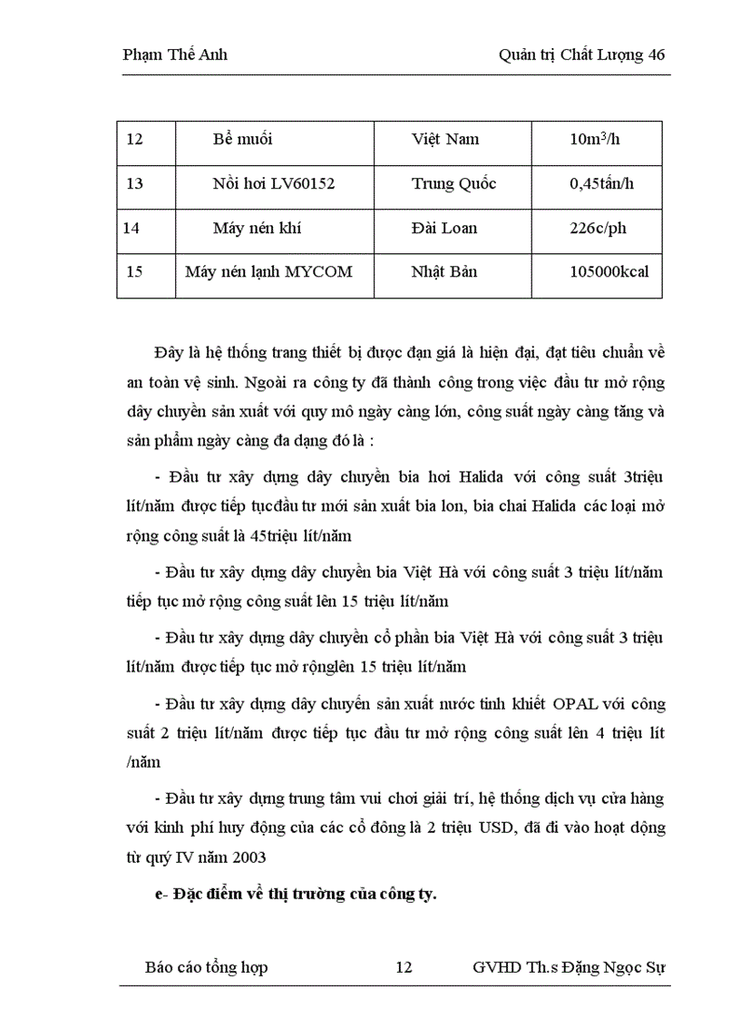 image for page Nâng cao chất lượng quy trình sản xuất bia hơi ở công ty bia VIệt Hà 1