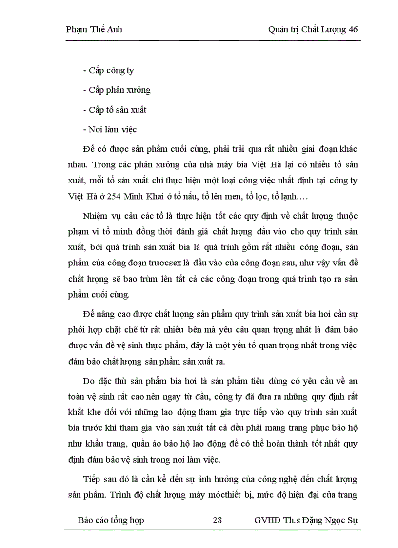 image for page Nâng cao chất lượng quy trình sản xuất bia hơi ở công ty bia VIệt Hà 1