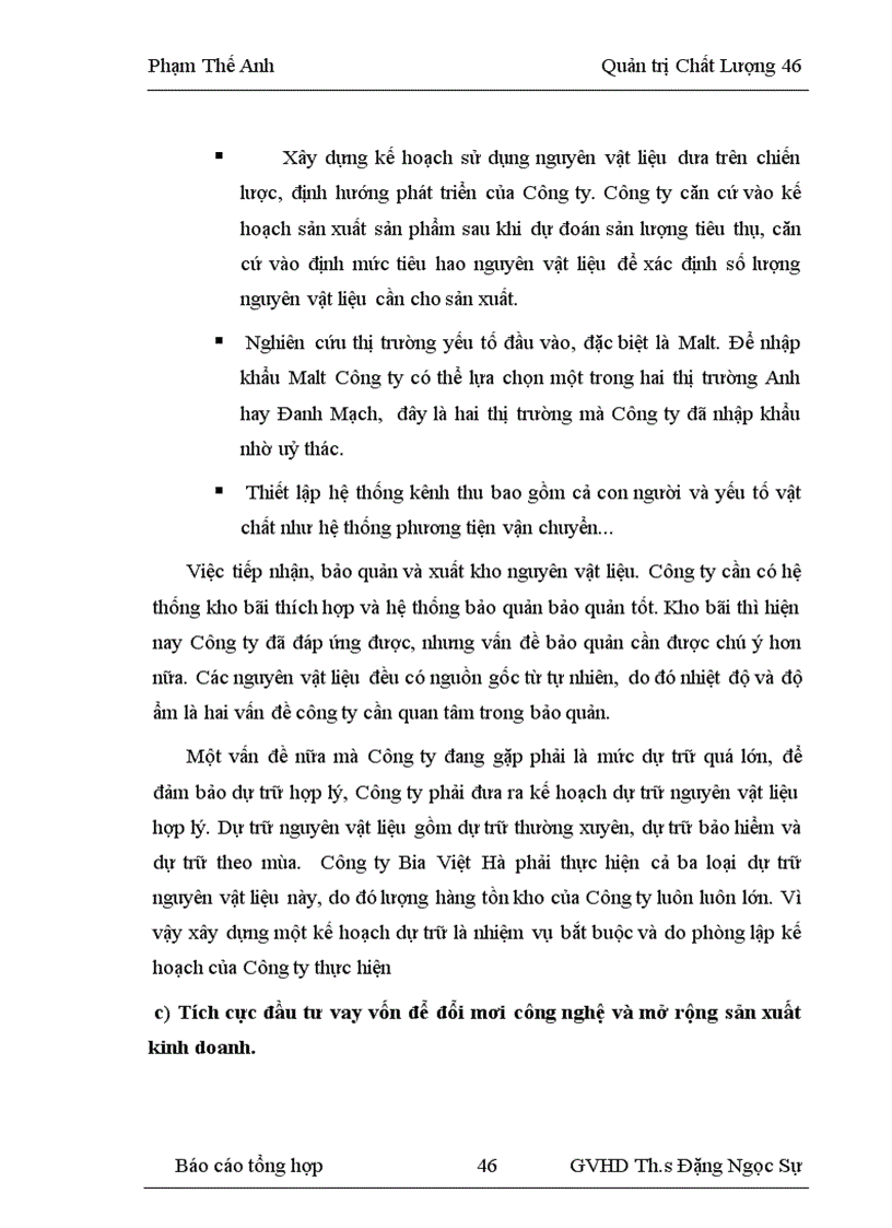 image for page Nâng cao chất lượng quy trình sản xuất bia hơi ở công ty bia VIệt Hà 1