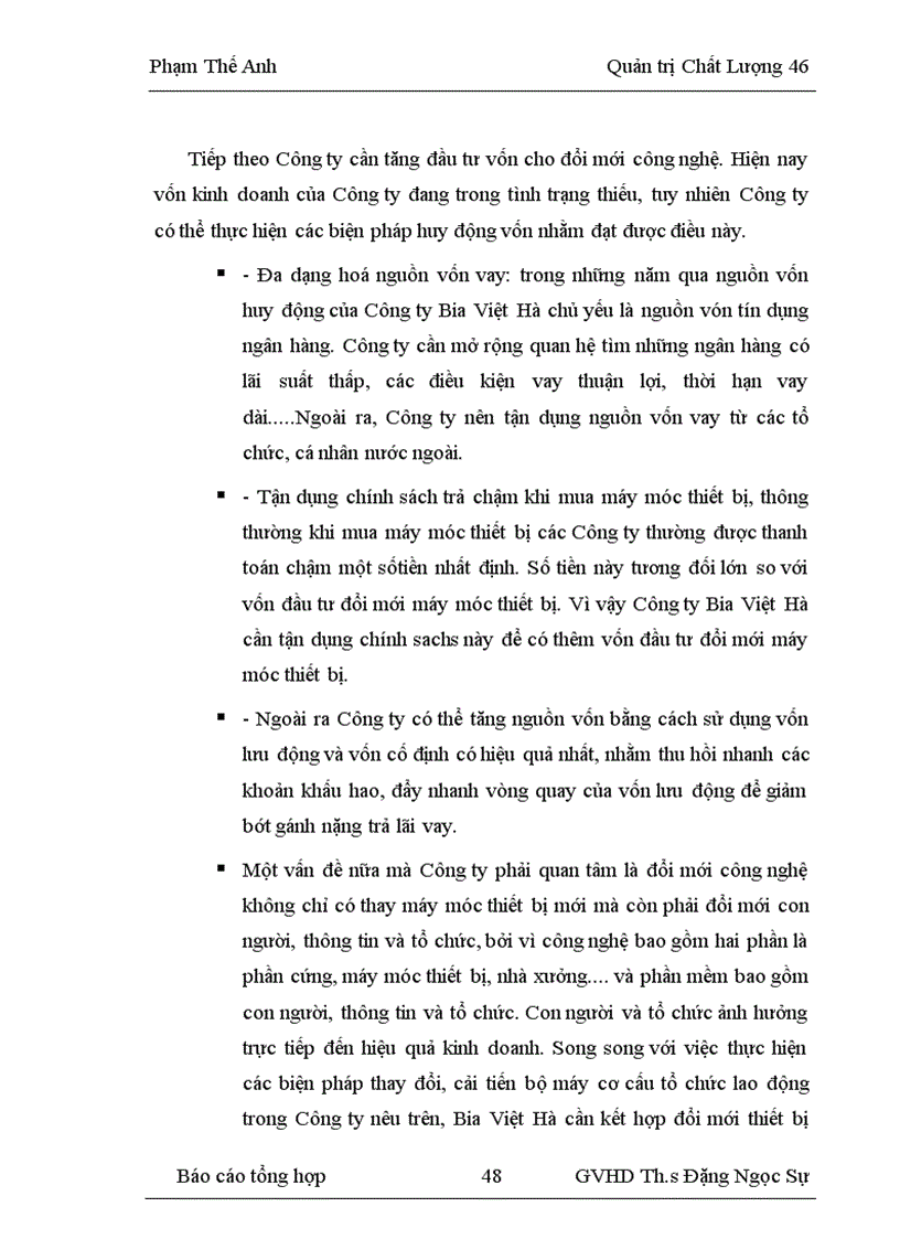 image for page Nâng cao chất lượng quy trình sản xuất bia hơi ở công ty bia VIệt Hà 1