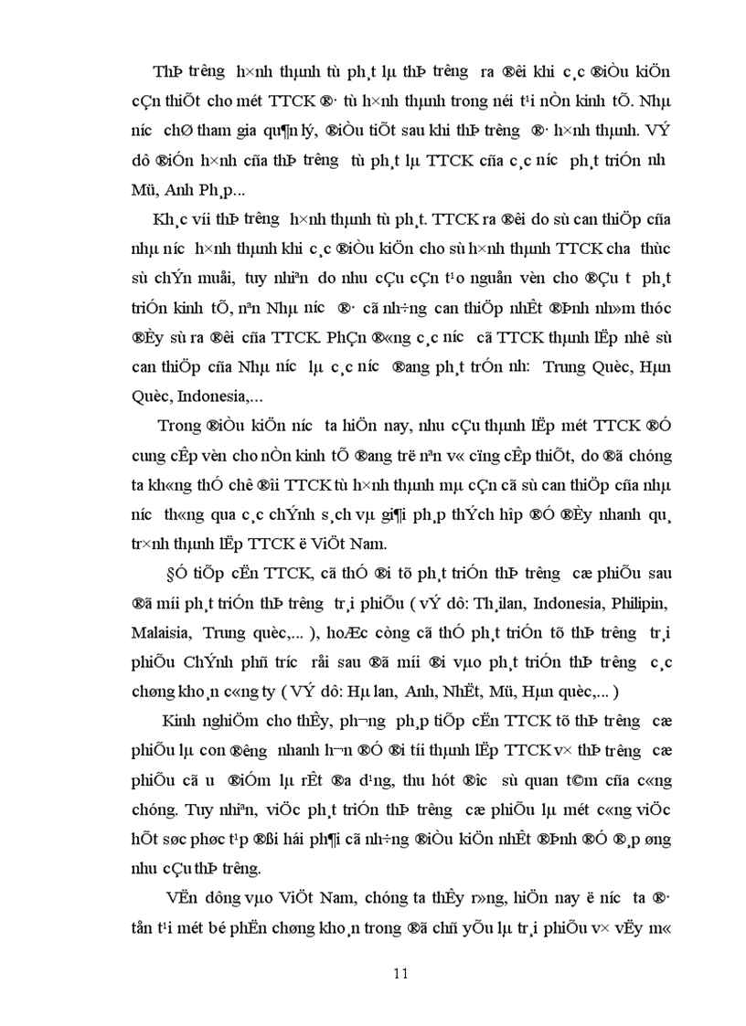 image for page Điều kiện thành lập TTCK và hoạt động của nó ở VN trong thời kỳ non trẻ