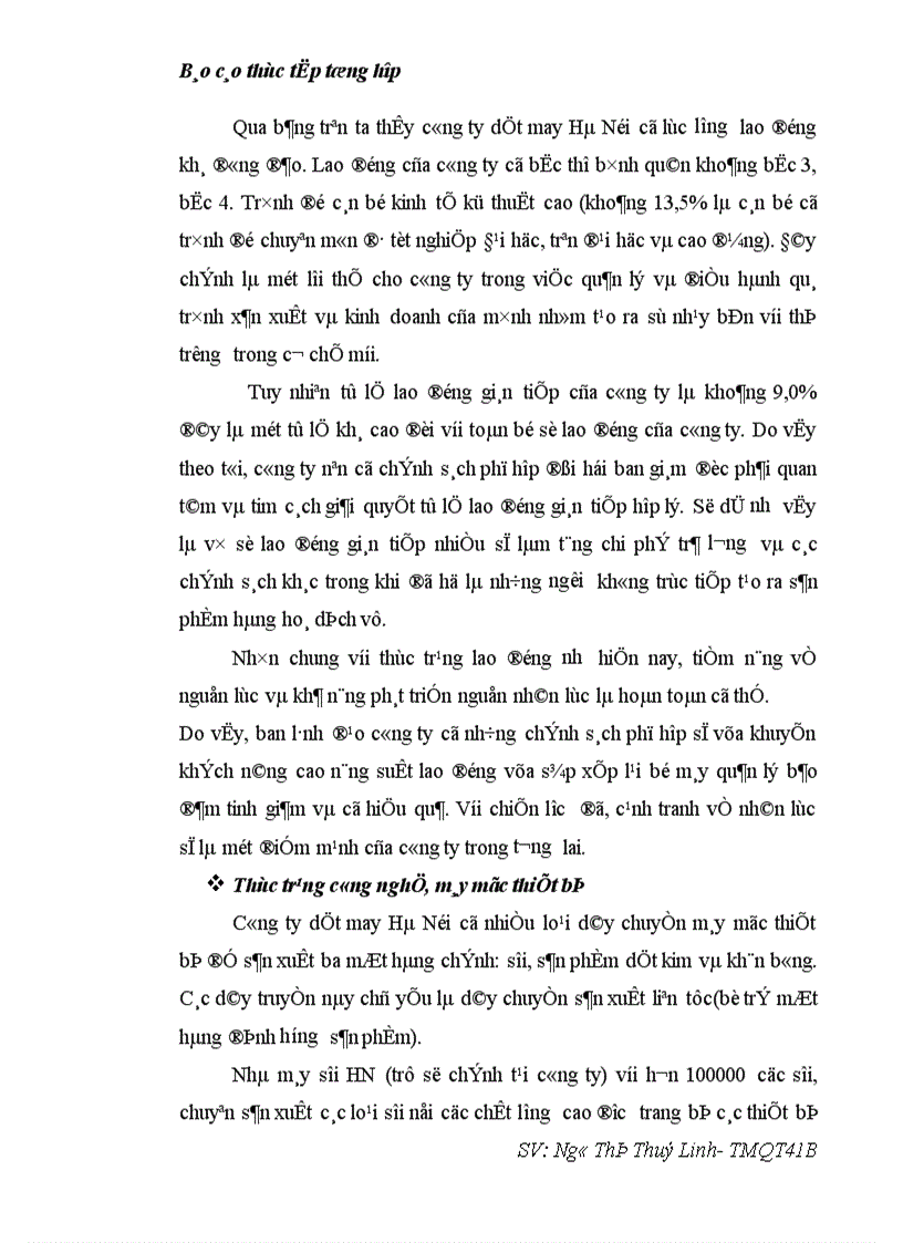 image for page Báo cáo thực tập tổng hợp của Công ty Dệt May Hà Nội 1