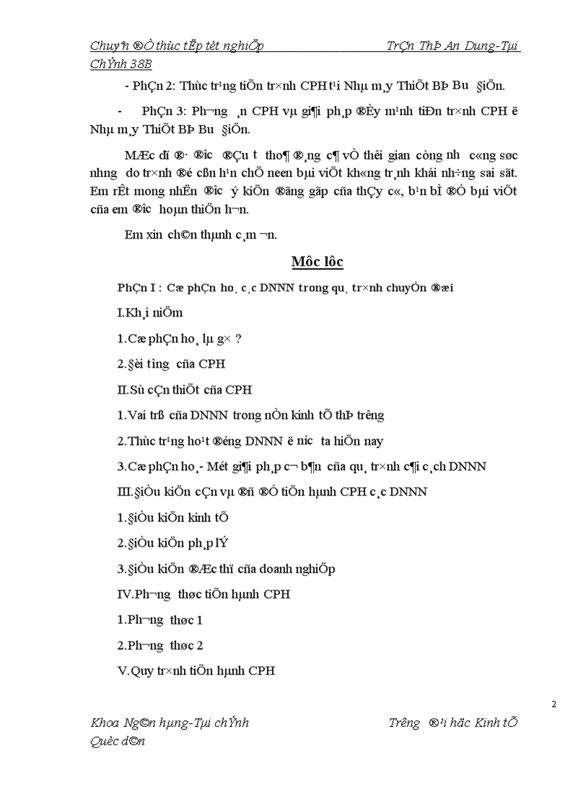 image for page Phương án CPH và giải pháp dẩy mạnh tiến trình CPH ở Nhà máy Thiết Bị Bưu Điện