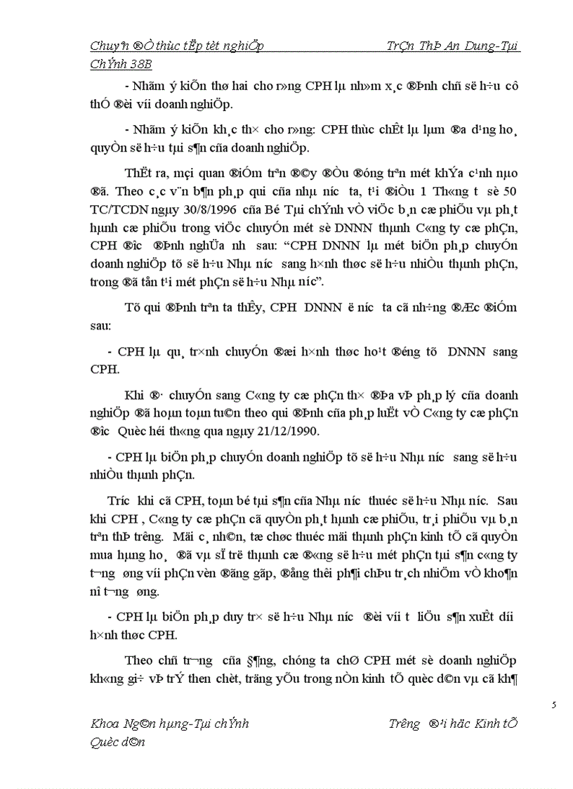 image for page Phương án CPH và giải pháp dẩy mạnh tiến trình CPH ở Nhà máy Thiết Bị Bưu Điện