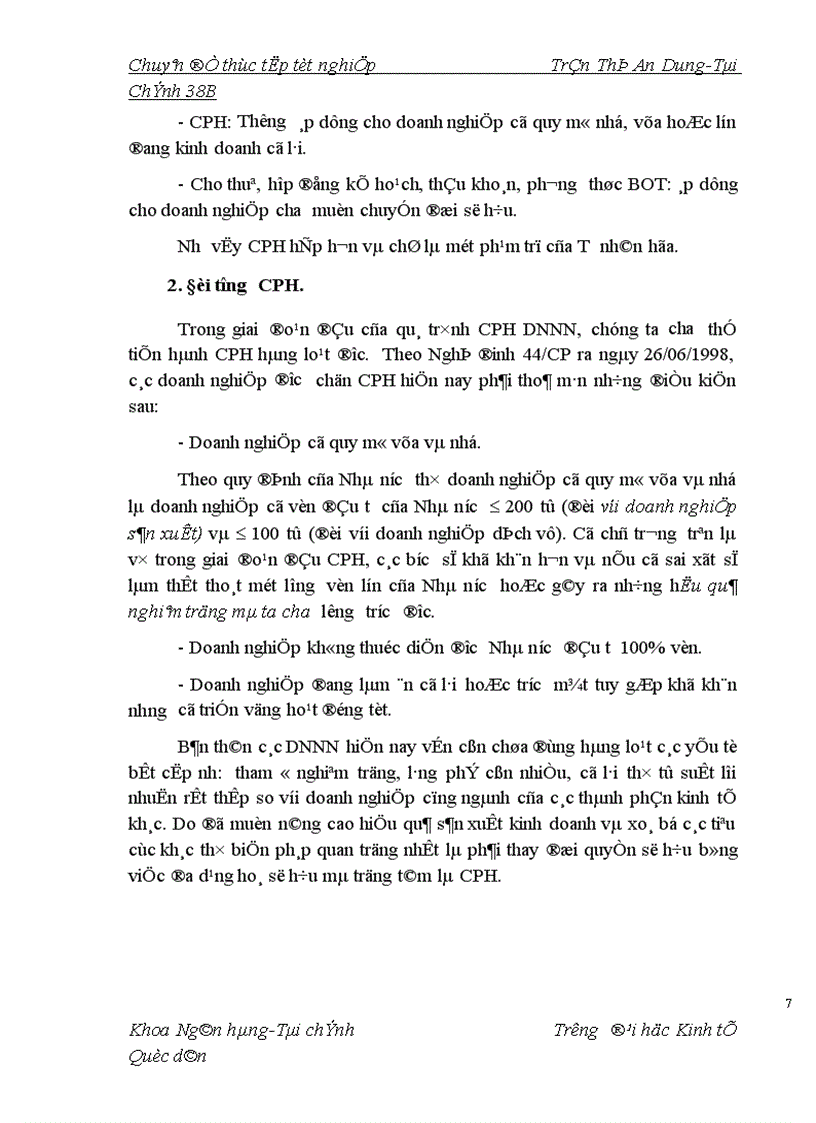 image for page Phương án CPH và giải pháp dẩy mạnh tiến trình CPH ở Nhà máy Thiết Bị Bưu Điện