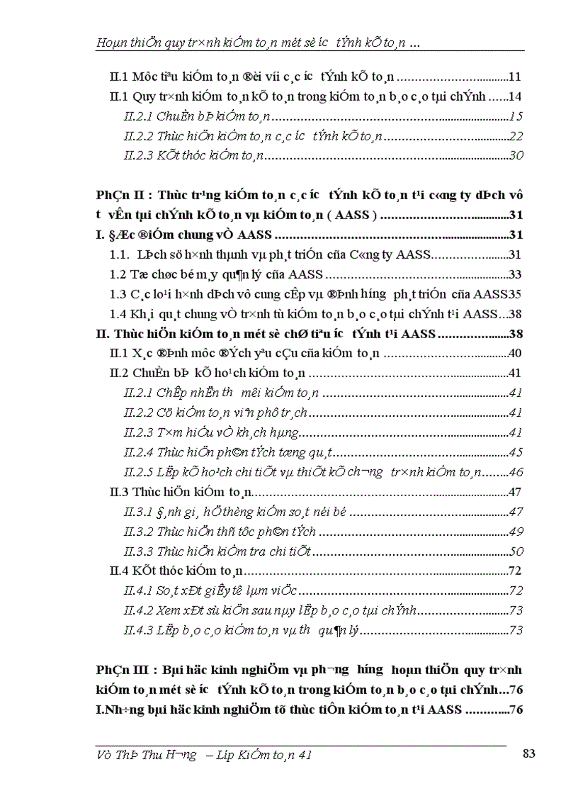 image for page Hoàn thiện qui trình kiểm toán một số ước tính kế toán trong kiểm toán báo cáo tài chính taị công ty AASC 1