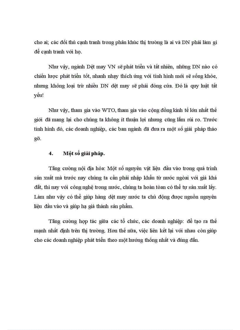 image for page Thực trạng doanh nghiệp dệt may Việt Nam