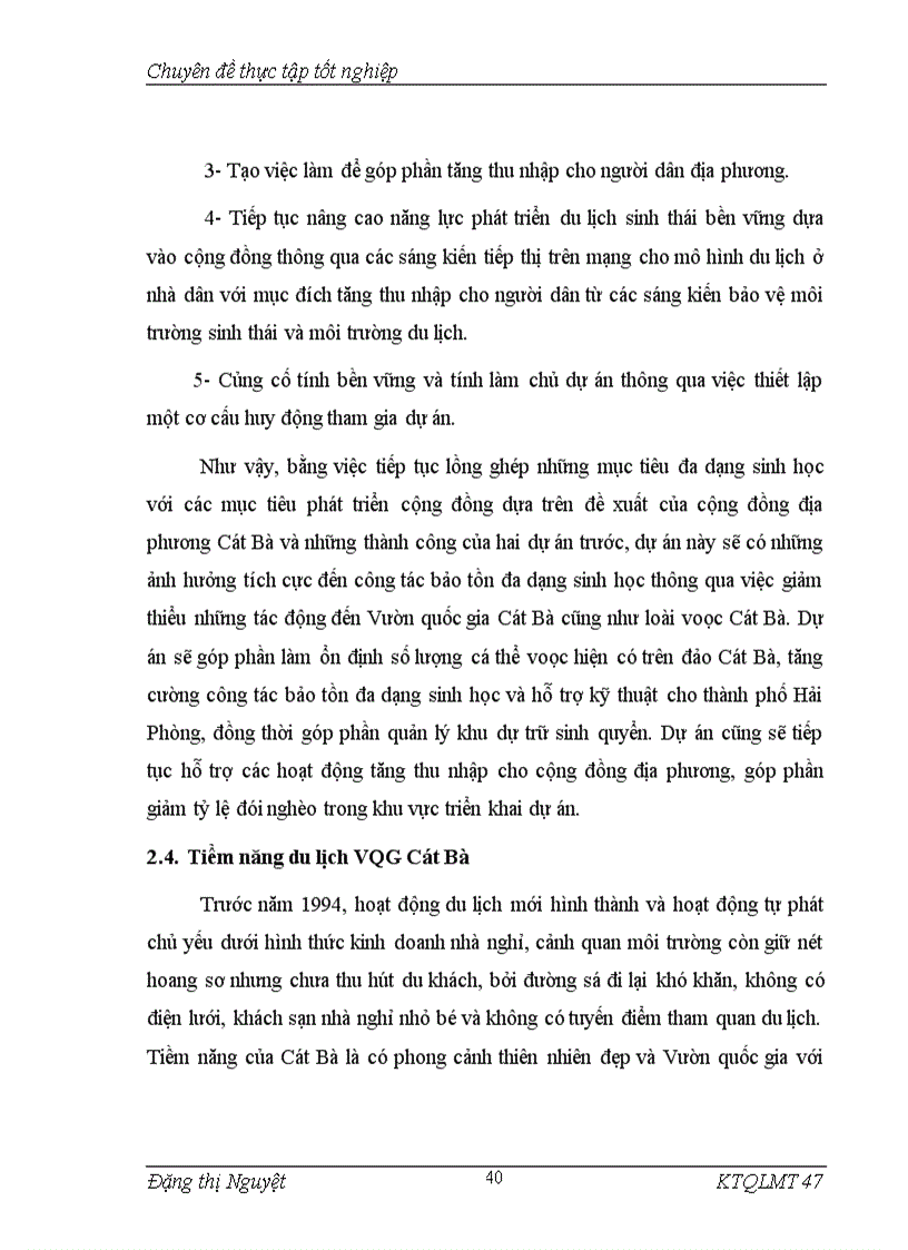 image for page Áp dụng phương pháp chi phí du lịch để đánh giá giá trị cảnh quan vườn quốc gia Cát Bà Hải Phòng 1