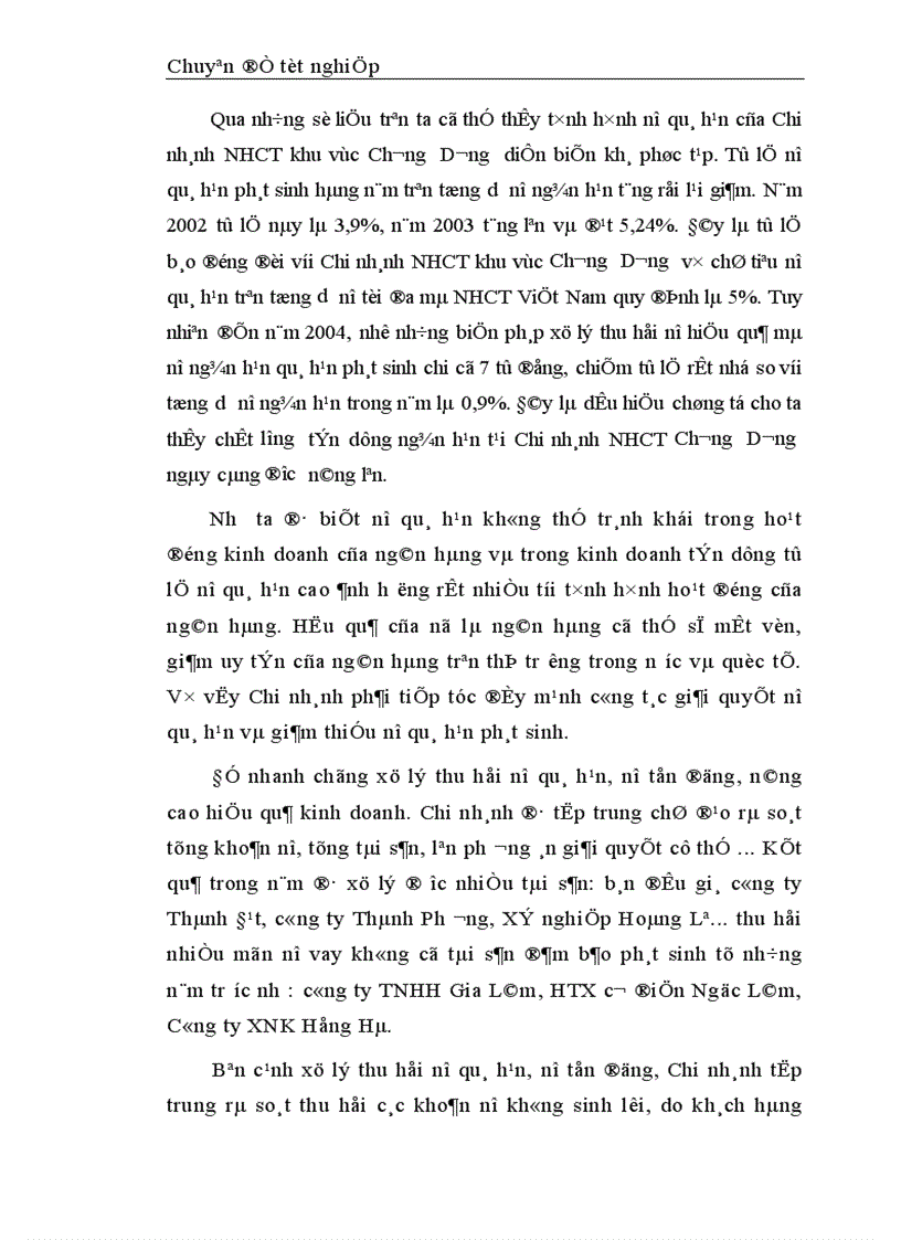 image for page Nâng cao chất lượng tín dụng ngắn hạn tại Chi nhánh NHCT khu vực Chương Dương 1