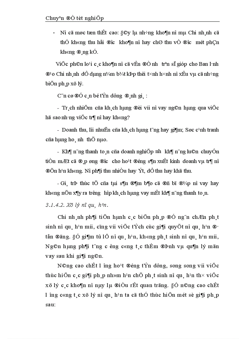 image for page Nâng cao chất lượng tín dụng ngắn hạn tại Chi nhánh NHCT khu vực Chương Dương 1