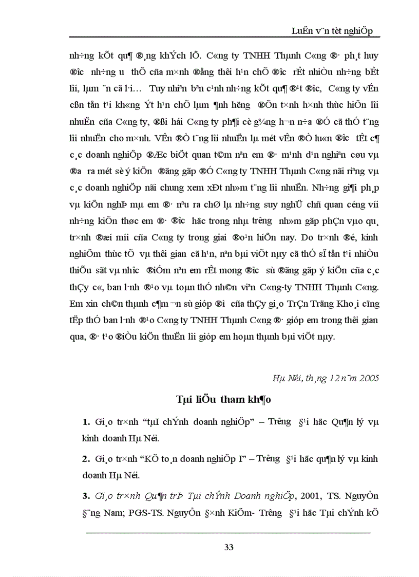 image for page Lợi nhuận và một số giải pháp chủ yếu tăng lợi nhuận tại Công ty TNHH Thành Công 1