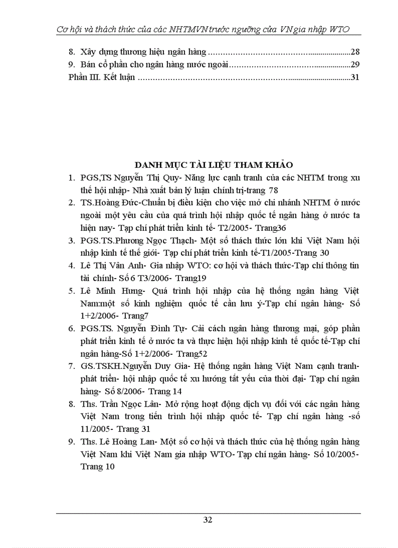 image for page Cơ hội và thách thức của các NHTMVN trước ngưỡng cửa VN gia nhập WTO