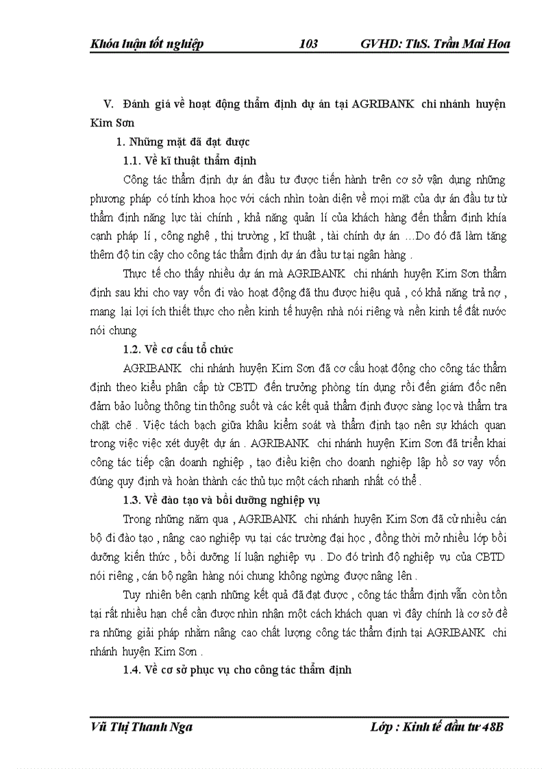 image for page Hoàn thiện công tác thẩm định dự án đầu tư trong hoạt động cho vay đối với các doanh nghiệp tại NHNo PTNTVN chi nhánh huyện Kim Sơn tỉnh Ninh Bình
