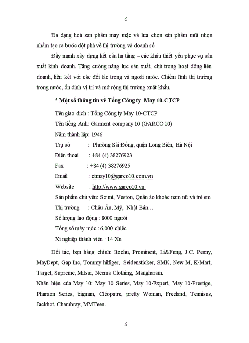 image for page Đẩy mạnh xuất khẩu hàng may mặc của Tổng Công ty May 10 CTCP