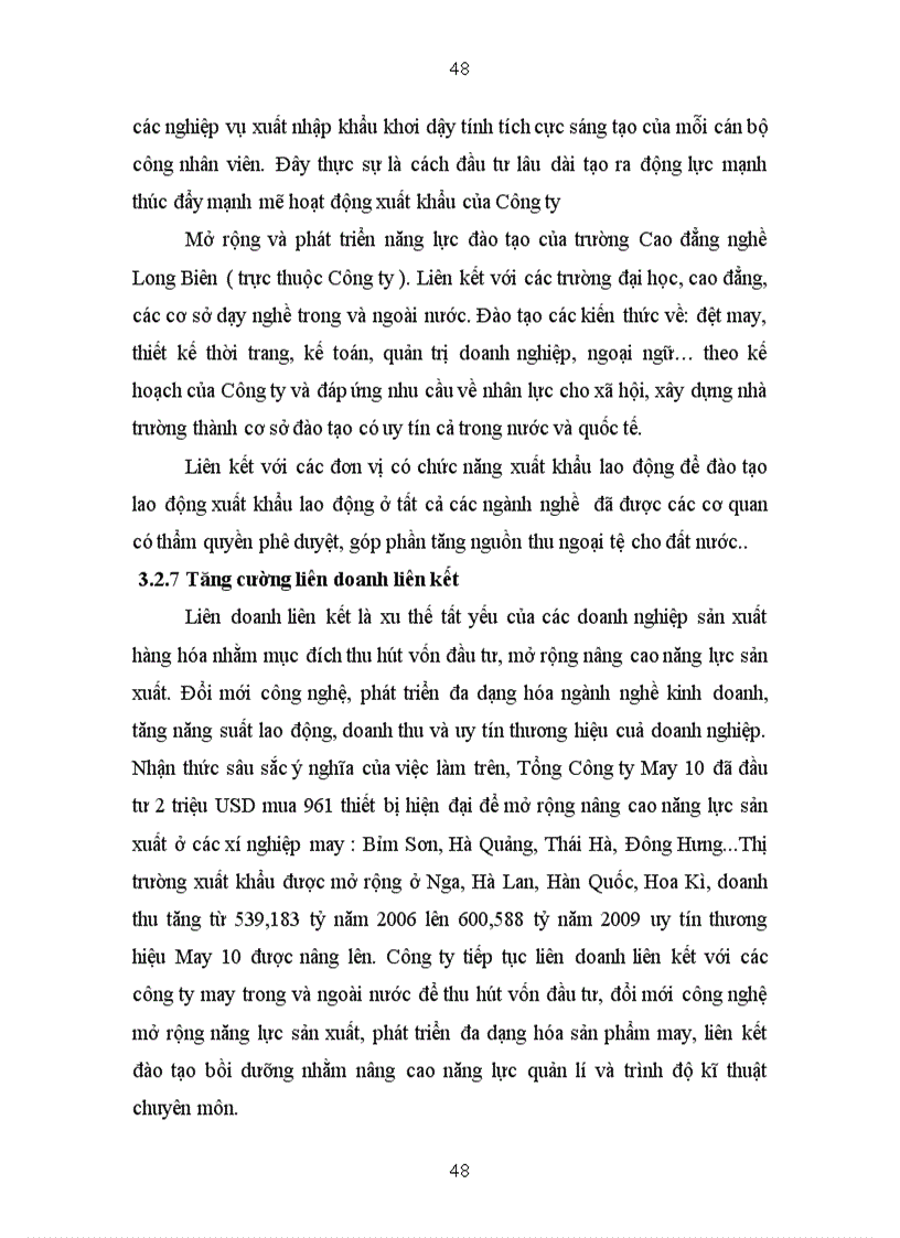 image for page Đẩy mạnh xuất khẩu hàng may mặc của Tổng Công ty May 10 CTCP