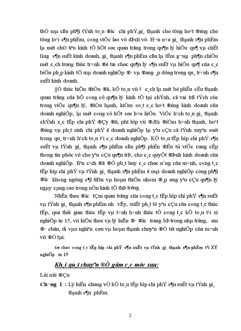 image for page Kế toán tập hợp chi phí sản xuất và tính giá thành ở Xí nghiệp in 15 1