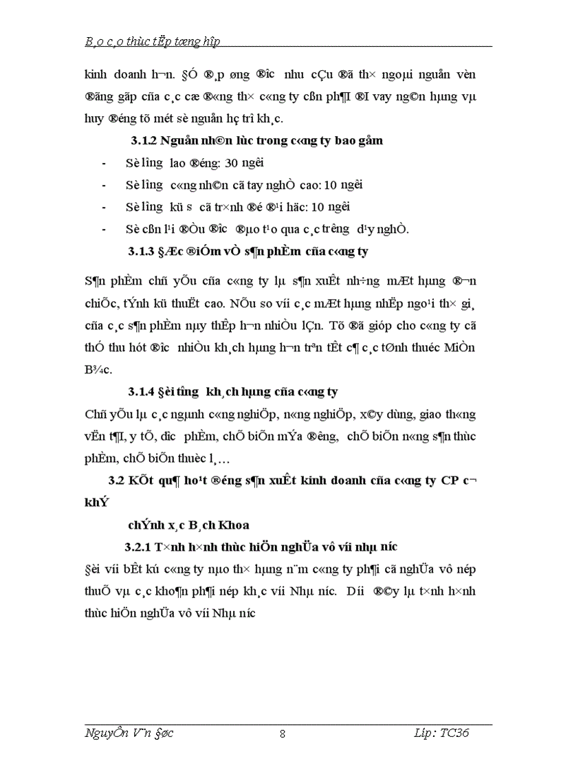 image for page Báo cáo thực tập tổng hợp Công ty CP cơ khí chính xác Bách Khoa