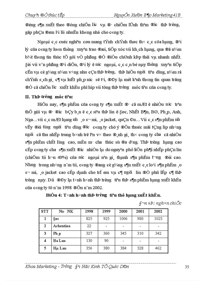 image for page Thực trạng và giải pháp marketing để đẩy mạnh tiêu thụ một số sản phẩm chủ yếu ở công ty May Đức Giang 1