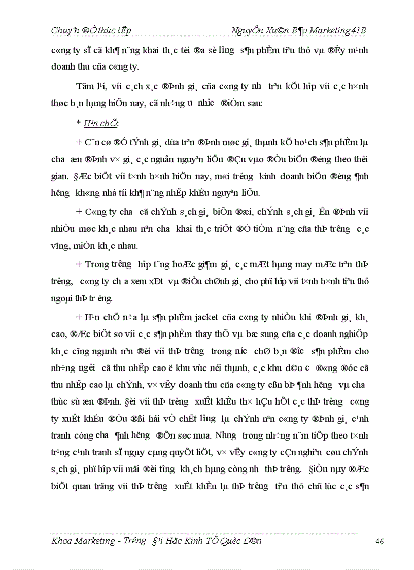 image for page Thực trạng và giải pháp marketing để đẩy mạnh tiêu thụ một số sản phẩm chủ yếu ở công ty May Đức Giang 1