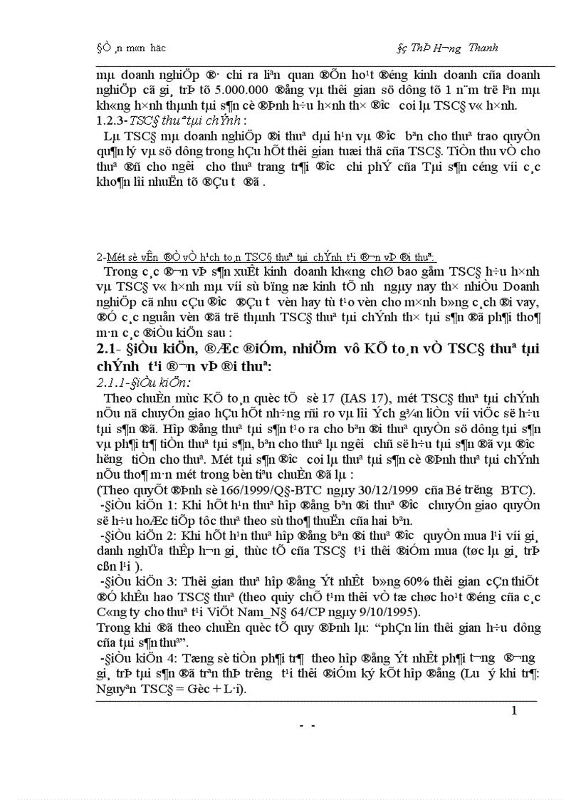 image for page Bàn về hạch toán tài sản cố định thuê tài chính tại đơn vị đi thuê 1