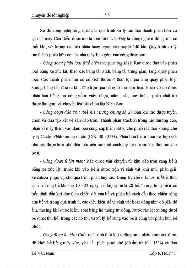 image for page Đánh giá hiệu quả hoạt động của nhà máy xử lý rác thải sinh hoạt làm phân bón hữu cơ Cầu Diễn Hà Nội 1