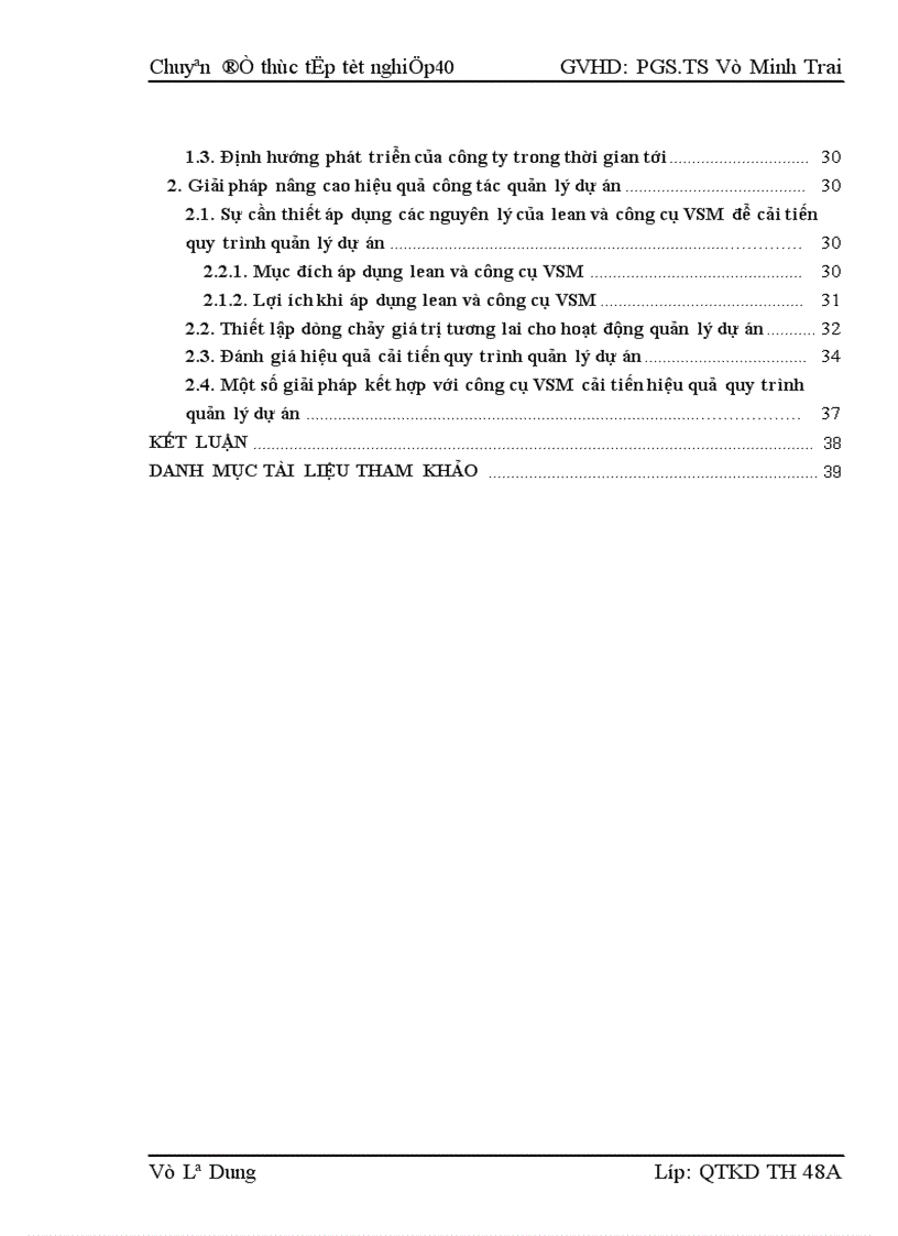 image for page Ứng dụng các nguyên lý của Lean và công cụ VSM để cải tiến quy trình quản lý dự án tại công ty TNHH P Q Solution