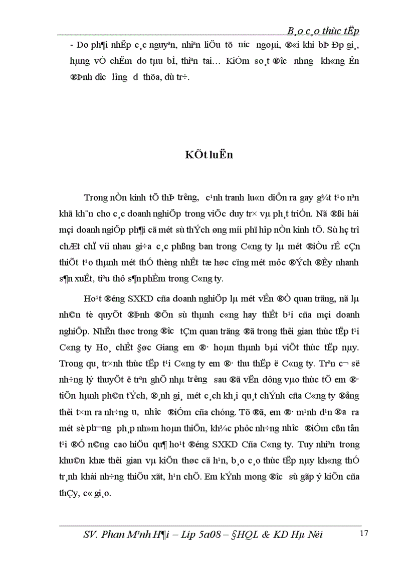 image for page Phân tích một số hoạt động SXKD của Công ty