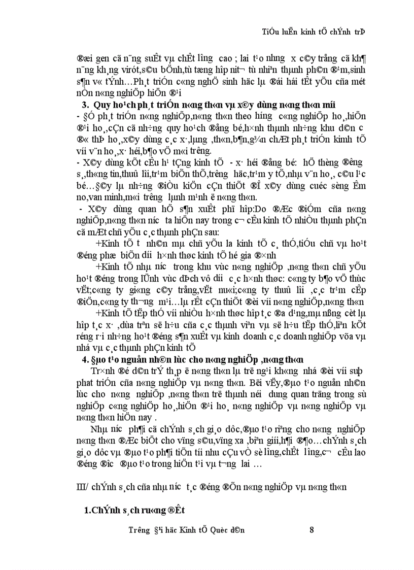 image for page Thực trạng và giải pháp chuyển dịch cơ cấu nông nghiệp nông thôn theo hướng công nghiệp hoá hiện đại hoá