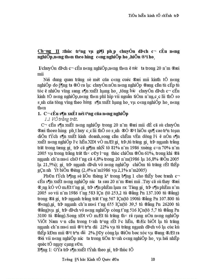 image for page Thực trạng và giải pháp chuyển dịch cơ cấu nông nghiệp nông thôn theo hướng công nghiệp hoá hiện đại hoá