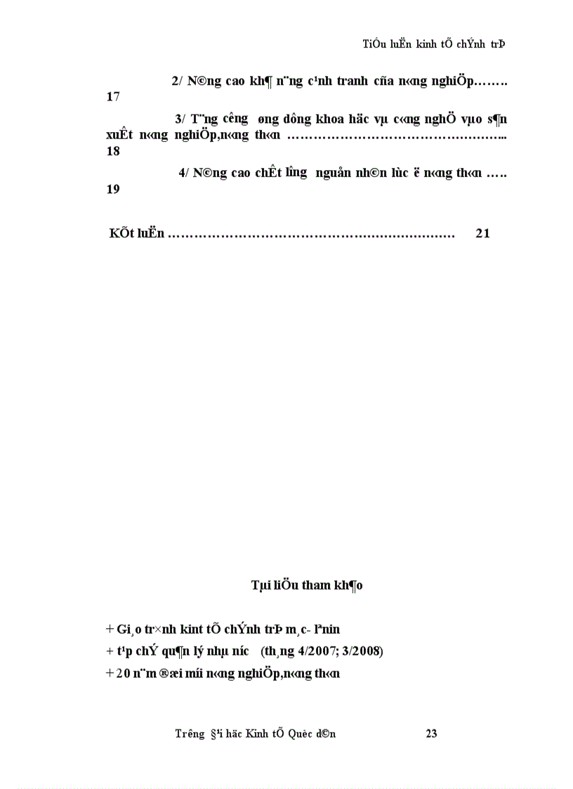 image for page Thực trạng và giải pháp chuyển dịch cơ cấu nông nghiệp nông thôn theo hướng công nghiệp hoá hiện đại hoá