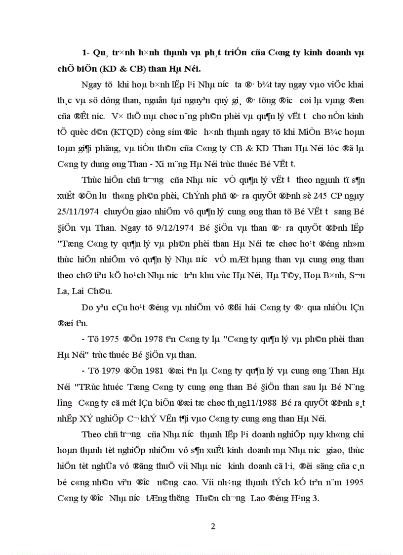 image for page Phương pháp lập kế hoạch giá thành tại Công ty than Hà Nội