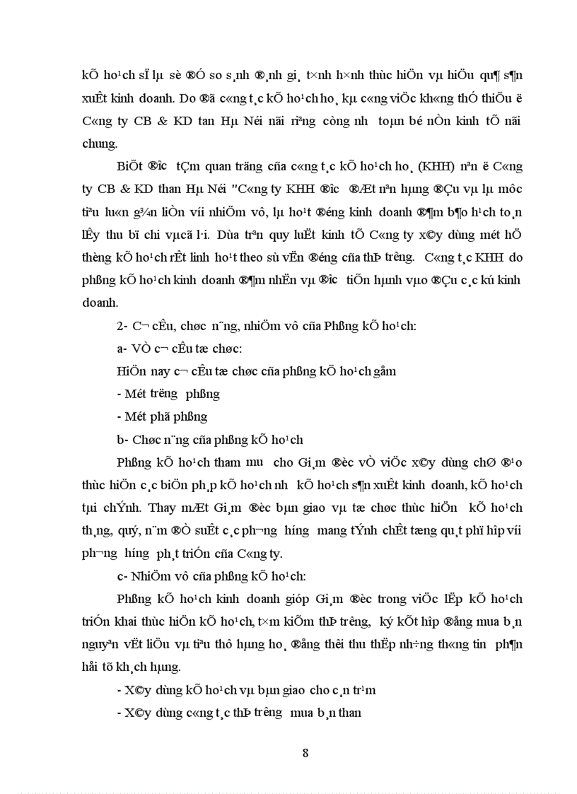 image for page Phương pháp lập kế hoạch giá thành tại Công ty than Hà Nội