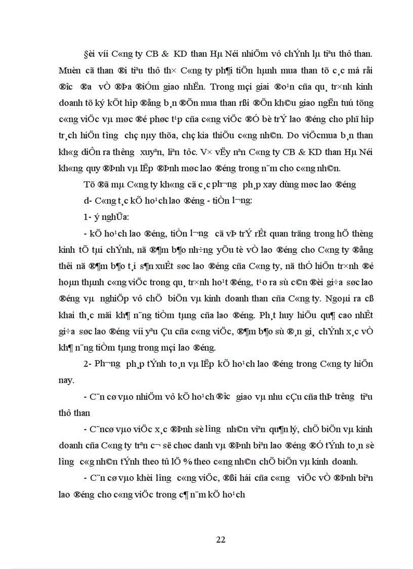 image for page Phương pháp lập kế hoạch giá thành tại Công ty than Hà Nội