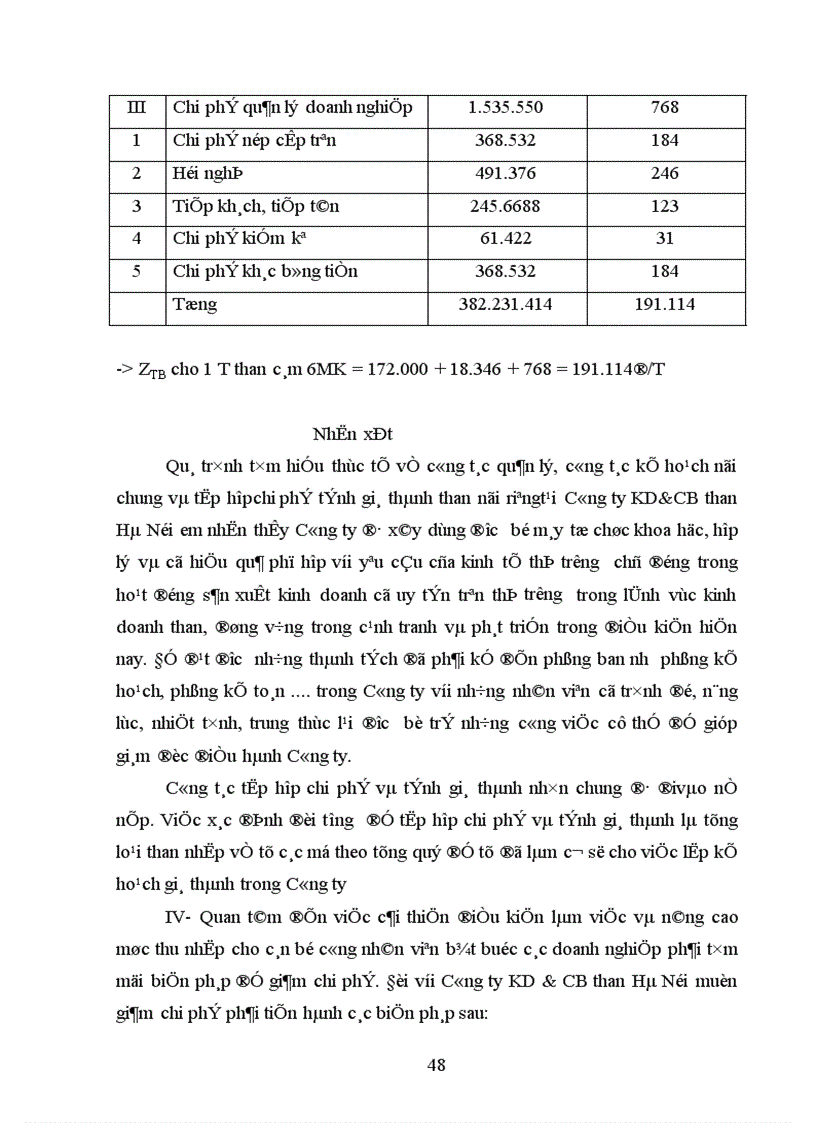 image for page Phương pháp lập kế hoạch giá thành tại Công ty than Hà Nội