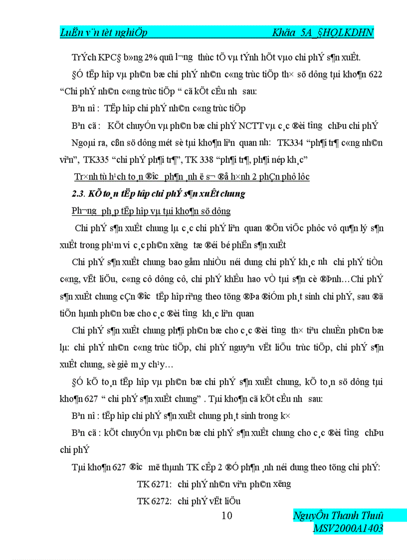image for page thực trạng kế toán tập hợp chi phí sản xuất và tính giá thành sản phẩm nước sạch tại công ty cấp nước thái nguyên 1