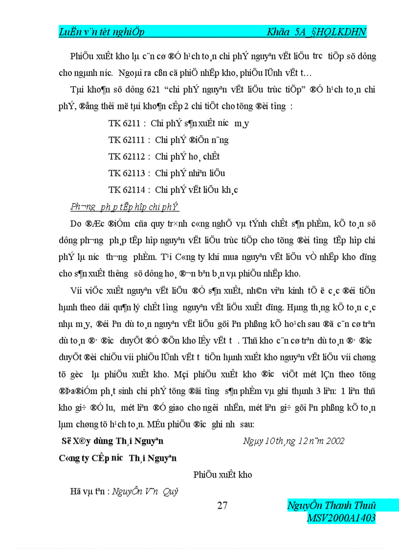 image for page thực trạng kế toán tập hợp chi phí sản xuất và tính giá thành sản phẩm nước sạch tại công ty cấp nước thái nguyên 1