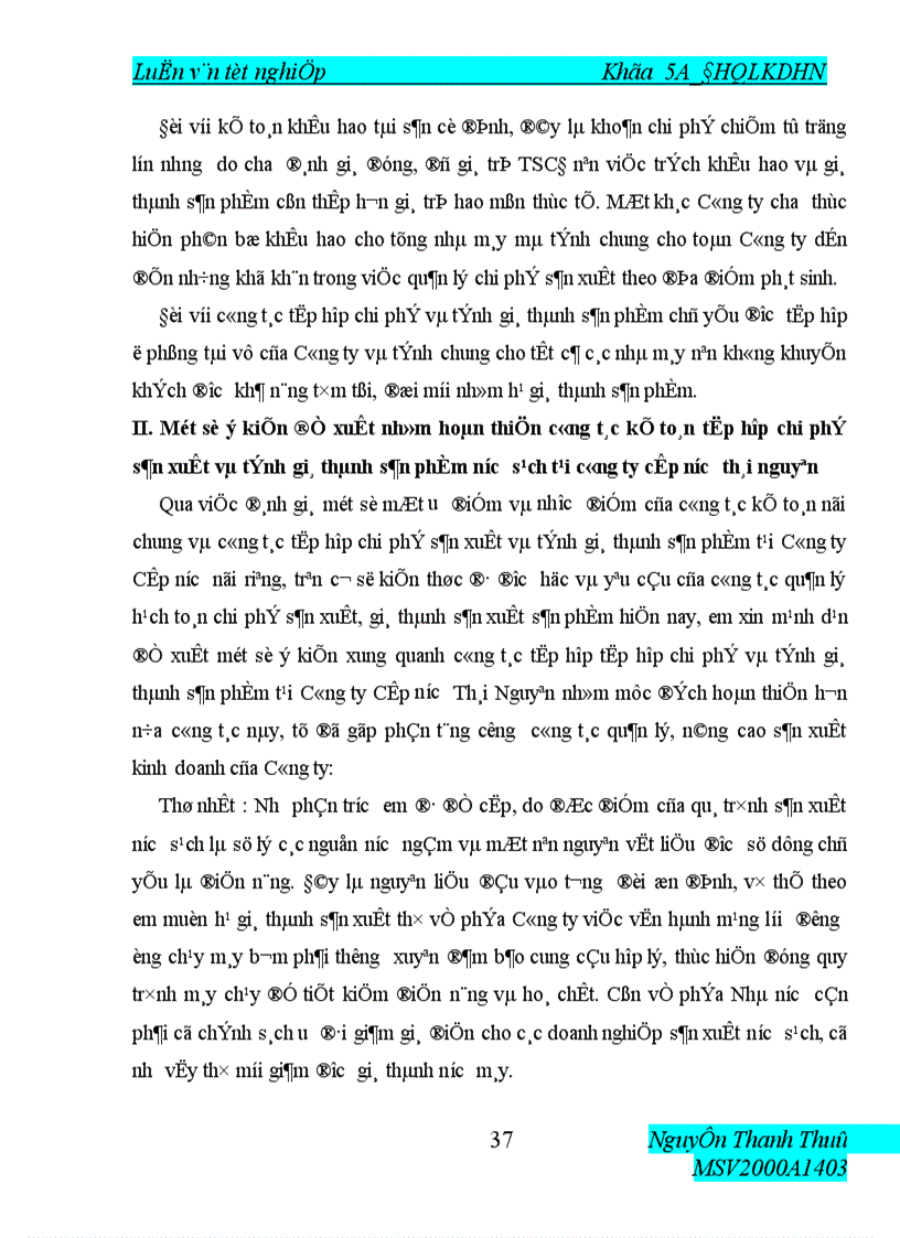 image for page thực trạng kế toán tập hợp chi phí sản xuất và tính giá thành sản phẩm nước sạch tại công ty cấp nước thái nguyên 1