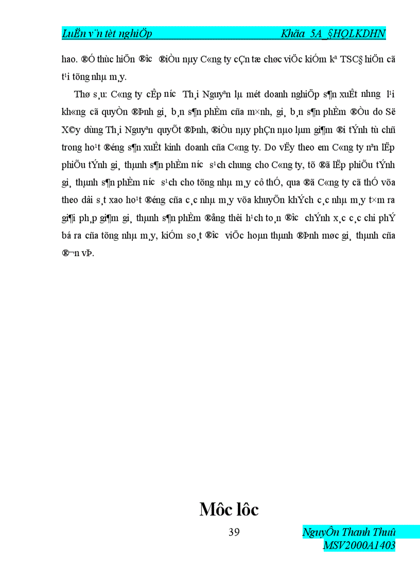 image for page thực trạng kế toán tập hợp chi phí sản xuất và tính giá thành sản phẩm nước sạch tại công ty cấp nước thái nguyên 1