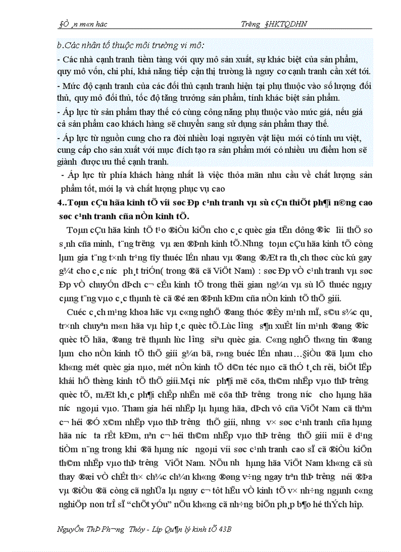 image for page Thực trạng sức cạnh tranh của ngành da giầy trong thời gian qua