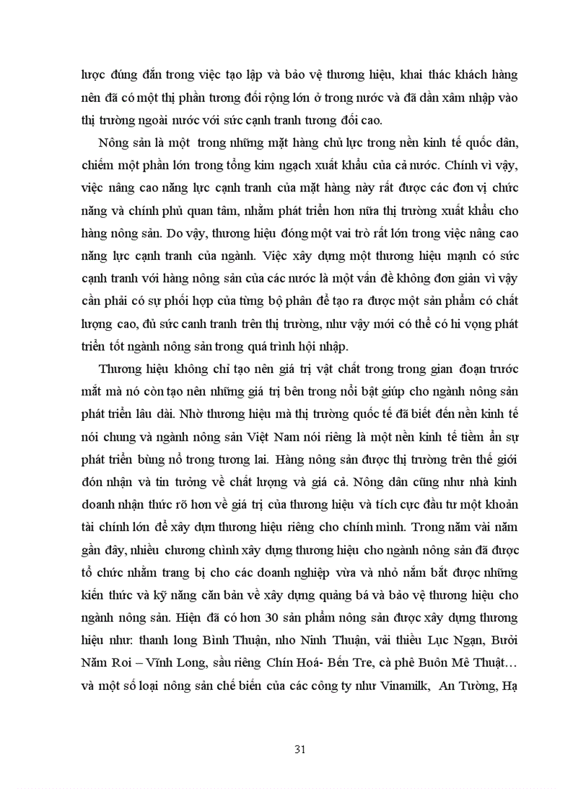 image for page Vai trò của thương hiệu trong việc nâng cao năng lực cạnh tranh của ngành nông sản Việt Nam 1