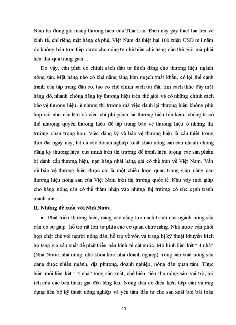 image for page Vai trò của thương hiệu trong việc nâng cao năng lực cạnh tranh của ngành nông sản Việt Nam 1