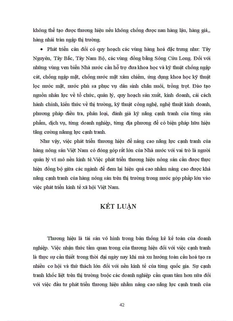 image for page Vai trò của thương hiệu trong việc nâng cao năng lực cạnh tranh của ngành nông sản Việt Nam 1