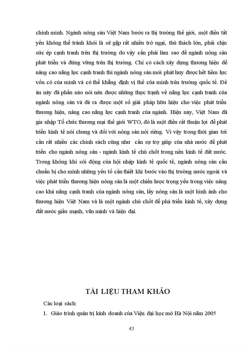 image for page Vai trò của thương hiệu trong việc nâng cao năng lực cạnh tranh của ngành nông sản Việt Nam 1