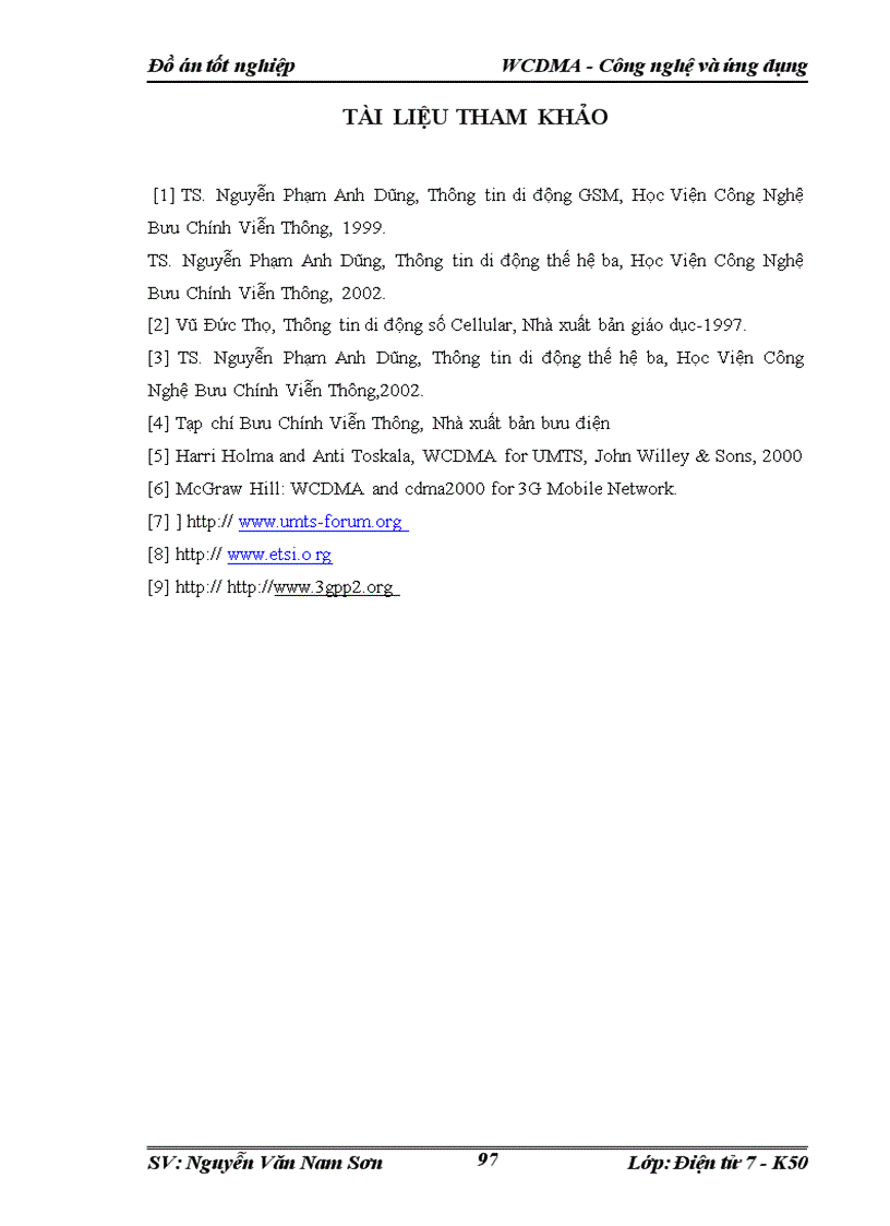 image for page WCDMA Công nghệ và ứng dụng Đồ án tốt nghiệp WCDMA Công nghệ và ứng dụng
