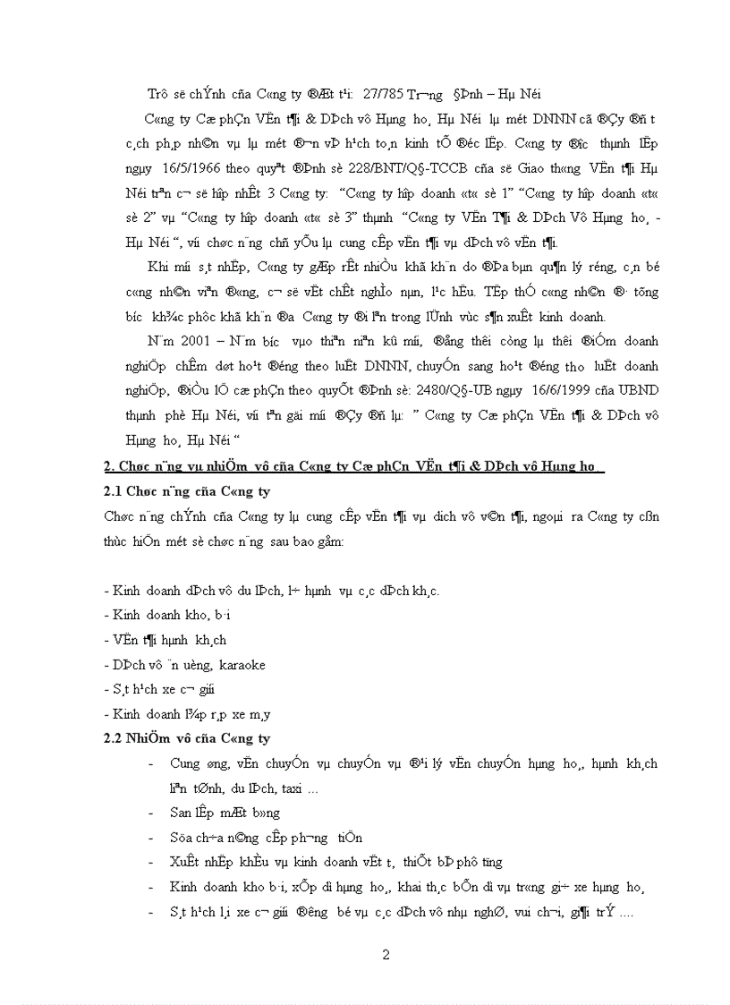 image for page Báo cáo thực tập tại Công ty Cổ phần Vận tải Dịch vụ Hàng hoá Hà Nội