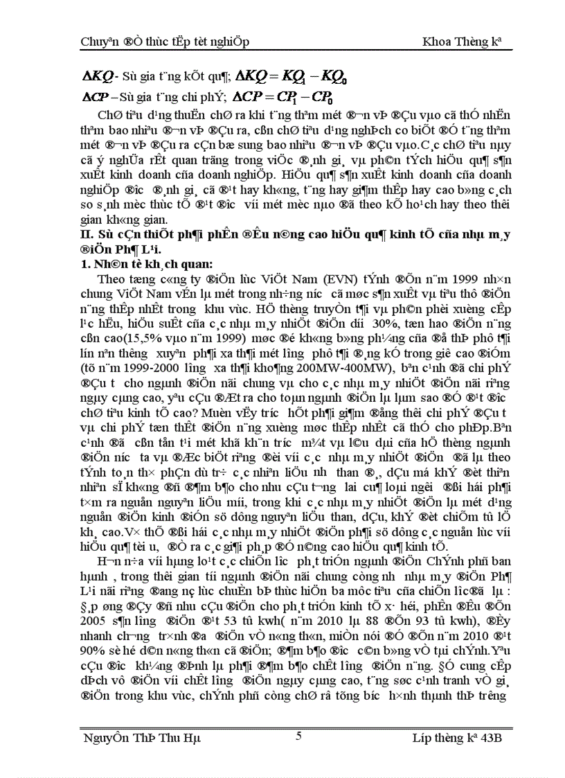 image for page Sử dụng phương pháp thống kê để phân tích hiệu quả hoạt động sản xuất kinh doanh của nhà máy nhiệt điện Phả Lại 1