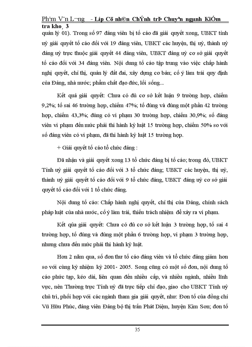 image for page Thực trạng công tác kiểm tra giám sát của Đảng bộ tỉnh Ninh Bình thời gian qua
