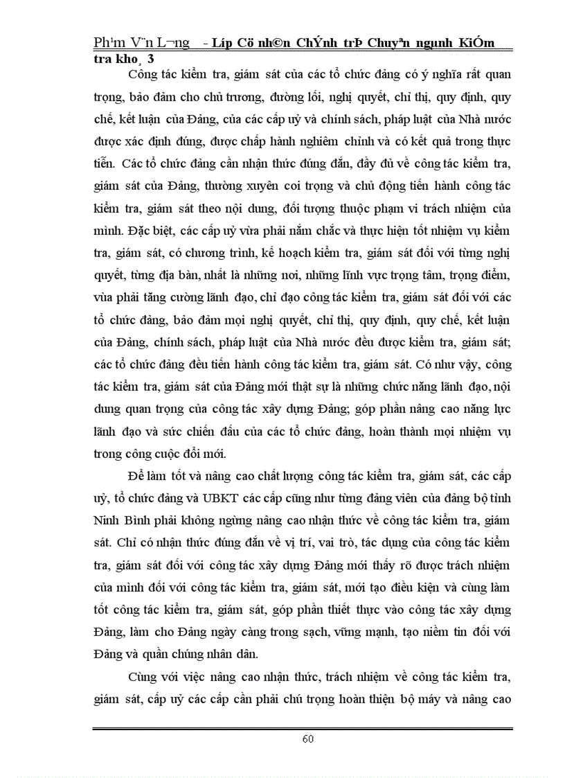 image for page Thực trạng công tác kiểm tra giám sát của Đảng bộ tỉnh Ninh Bình thời gian qua