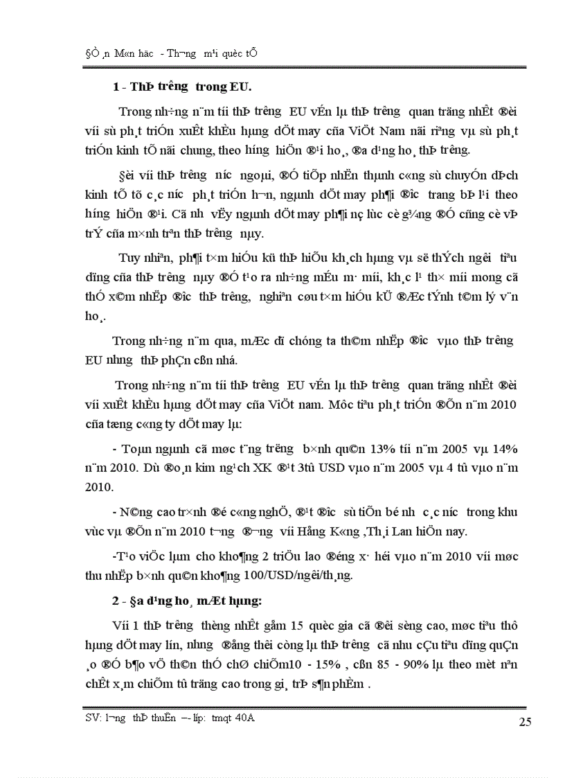 image for page Đẩy mạnh xuất khẩu hàng dệt may Việt Nam sang thị trường EU